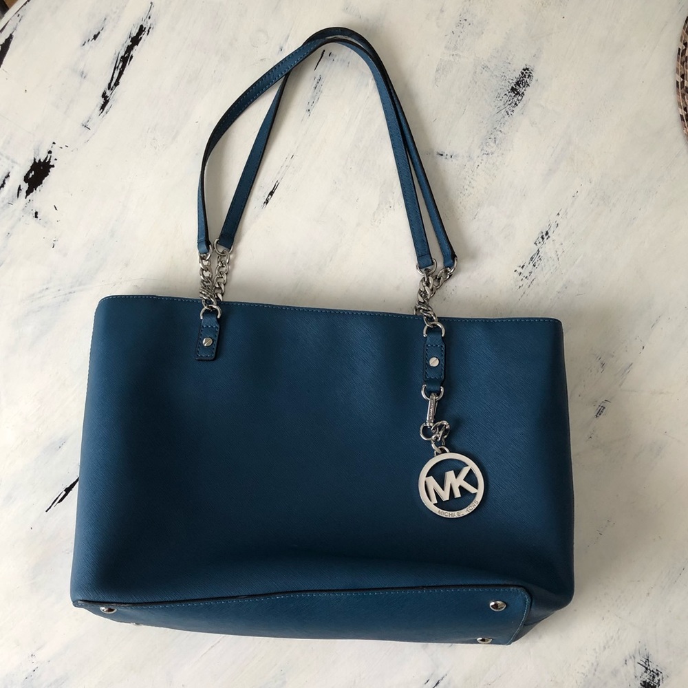 Authentic Blue Michael Kors Tote